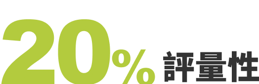 20%評量性